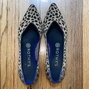 Leopard Print Point Toe 8.5 Rothy’s